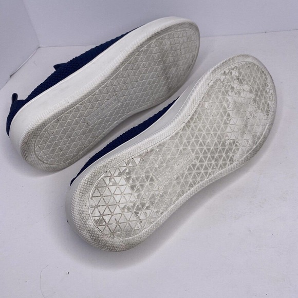 Steve Madden BEALE Sz 7.5 Navy Knit Fabric Slip On Low Top Shoes Womens Comfort - Picture 6 of 7
